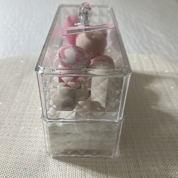 Paris Hilton Always Glam Clear Sparkle Plastic Beauty Organizer - Picture 6 of 9